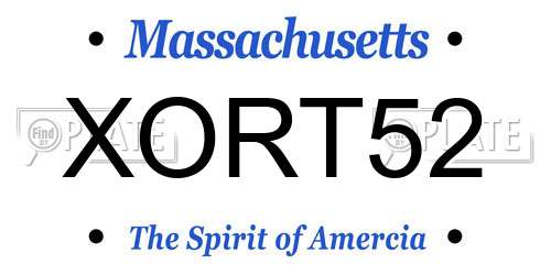 XORT52 Massachusetts License Plate