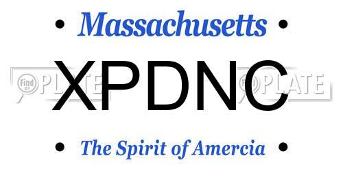 XPDNC Massachusetts License Plate