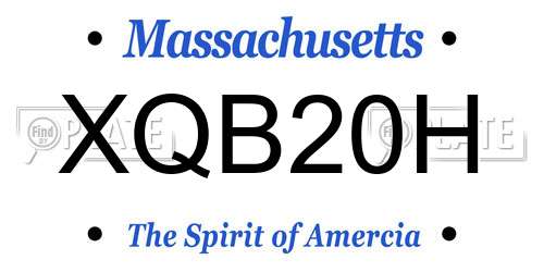 XQB20H Massachusetts License Plate
