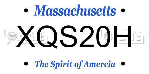 XQS20H Massachusetts License Plate