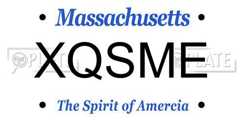 XQSME Massachusetts License Plate