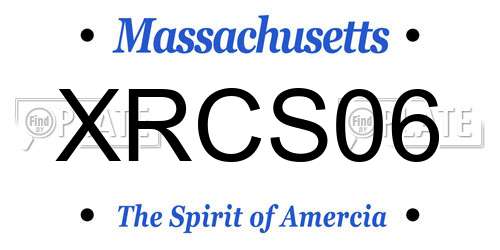 XRCS06 Massachusetts License Plate