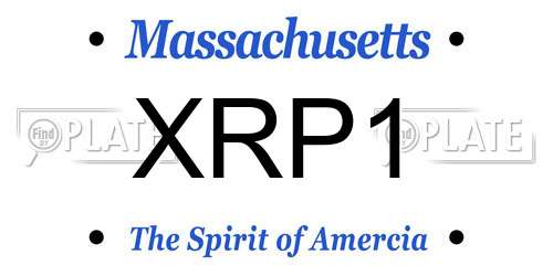 XRP1 Massachusetts License Plate