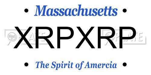 XRPXRP Massachusetts License Plate