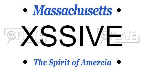 XSSIVE Massachusetts License Plate