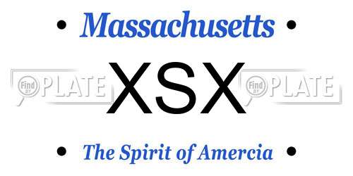 XSX Massachusetts License Plate
