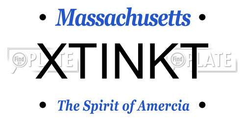 XTINKT Massachusetts License Plate