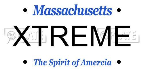 XTREME Massachusetts License Plate