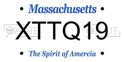 XTTQ19 Massachusetts License Plate