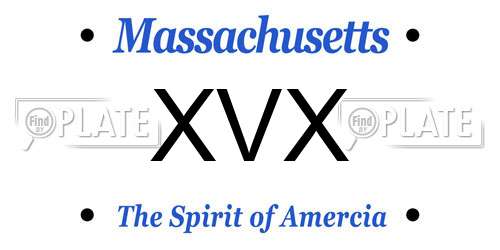 XVX Massachusetts License Plate