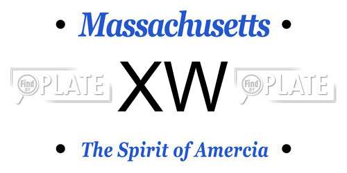 XW Massachusetts License Plate