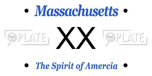 XX Massachusetts License Plate