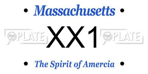 XX1 Massachusetts License Plate