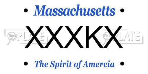 XXXKX Massachusetts License Plate