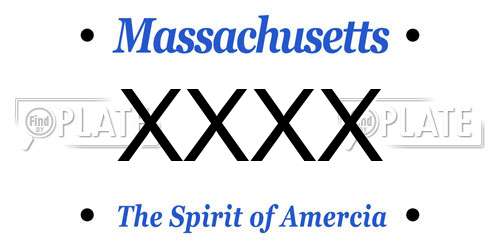 XXXX Massachusetts License Plate
