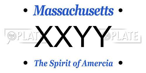 XXYY Massachusetts License Plate