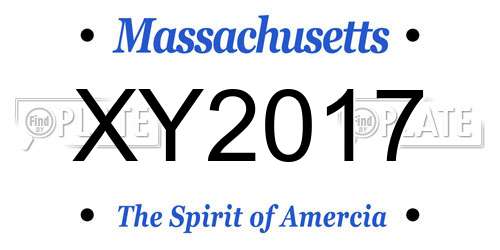 XY2017 Massachusetts License Plate
