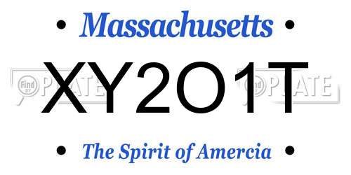 XY2O1T Massachusetts License Plate