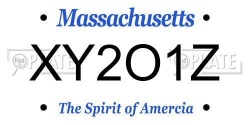XY2O1Z Massachusetts License Plate