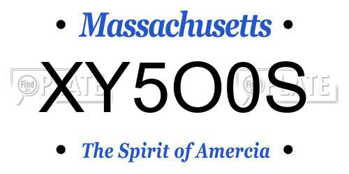 XY5O0S Massachusetts License Plate