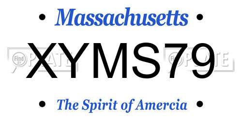 XYMS79 Massachusetts License Plate