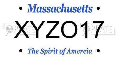 XYZO17 Massachusetts License Plate