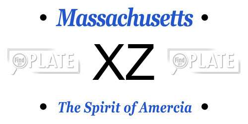 XZ Massachusetts License Plate