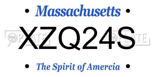 XZQ24S Massachusetts License Plate