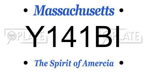 Y141BI Massachusetts License Plate