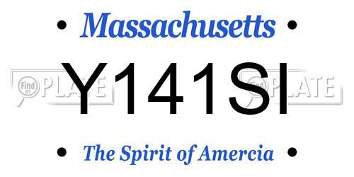 Y141SI Massachusetts License Plate