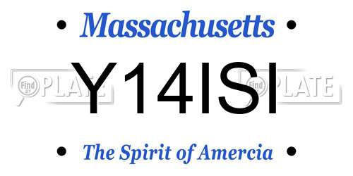 Y14ISI Massachusetts License Plate