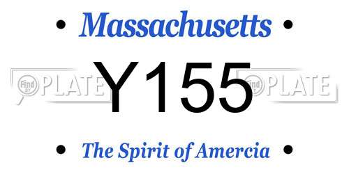 Y155 Massachusetts License Plate