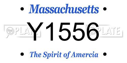 Y1556 Massachusetts License Plate