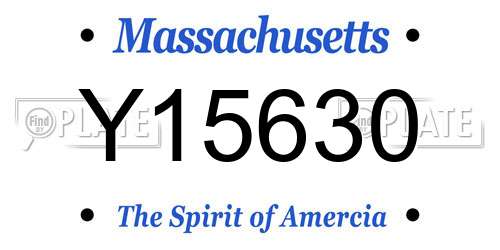 Y15630 Massachusetts License Plate