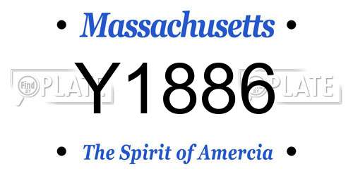 Y1886 Massachusetts License Plate