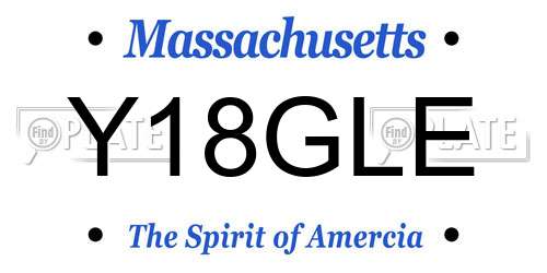 Y18GLE Massachusetts License Plate