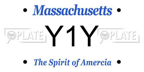 Y1Y Massachusetts License Plate