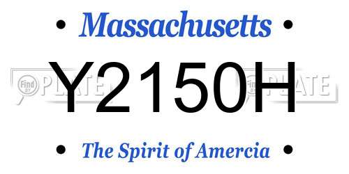 Y2150H Massachusetts License Plate
