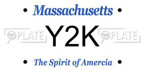 Y2K Massachusetts License Plate