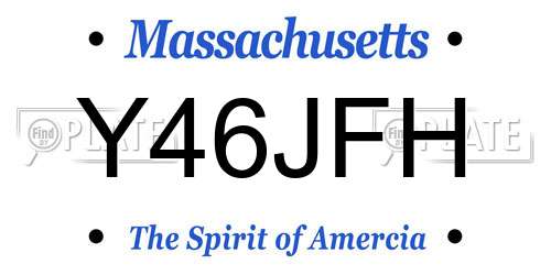 Y46JFH Massachusetts License Plate
