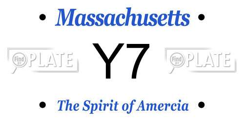 Y7 Massachusetts License Plate