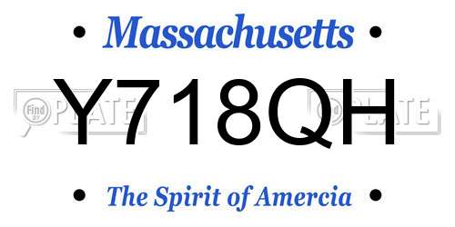 Y718QH Massachusetts License Plate