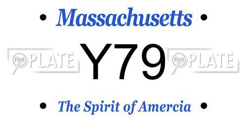 Y79 Massachusetts License Plate