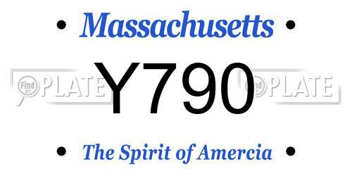 Y790 Massachusetts License Plate