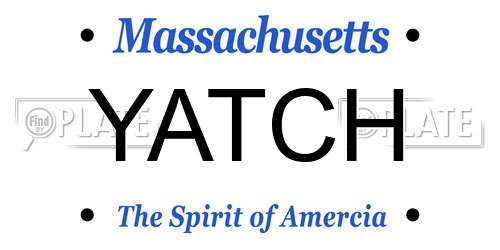 YATCH Massachusetts License Plate