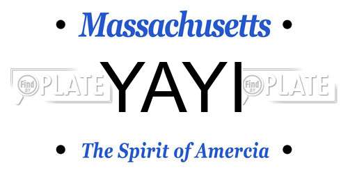 YAYI Massachusetts License Plate