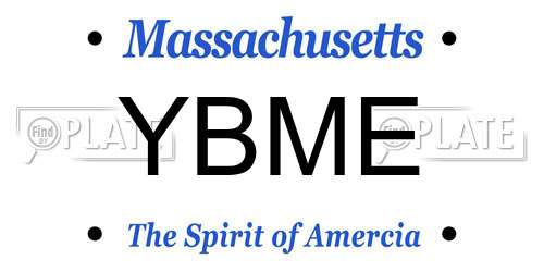 YBME Massachusetts License Plate