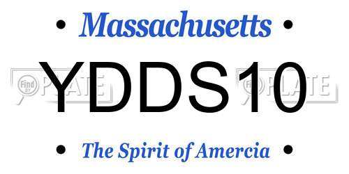 YDDS10 Massachusetts License Plate