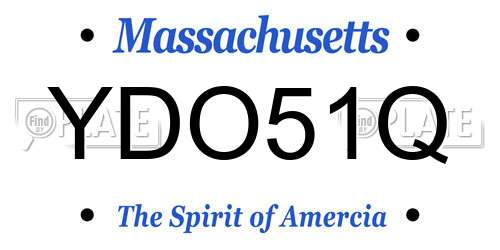 YDO51Q Massachusetts License Plate