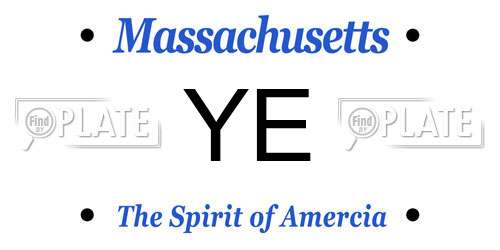 YE Massachusetts License Plate